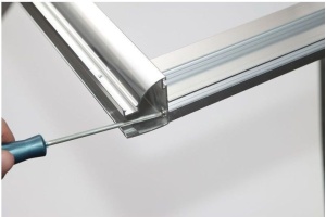 Душевая дверь в нишу Aquanet Alfa NAA6121 1200х2000 стекло прозрачное, профиль хром - 3