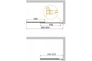Шторка на ванну Cezares Slider VF-11-90/150-P-Cr стекло рифленое - 3