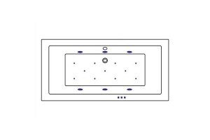 Акриловая ванна Whitecross Savia Duo 170х80 белая бронза с гидромассажем - 2