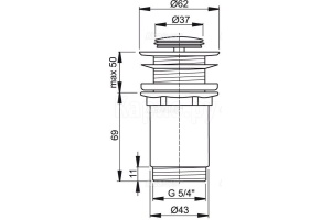 Донный клапан для сифона AlcaPlast  (A394) - 2