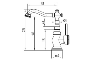 Смеситель Zorg Antic A 309U-SL для раковины - 2