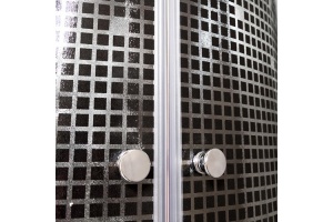 Душевая кабина Deto L 100х100 без крыши, хром (L810NBLACK) - 3