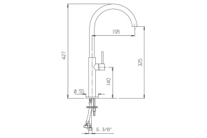 Смеситель для кухонной мойки Cezares  (CZR-LL-01-BIO) - 3