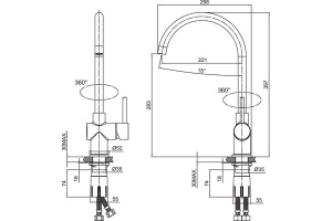 Смеситель IDDIS Kitchen для кухонной мойки K05STJ0i05 - 2