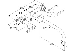 Смеситель для раковины Kludi Nova Fonte 201463915 черный - 3