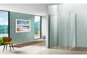 Душевой уголок Vincea Como 140х90 хром стекло прозрачное - 2