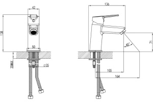 Смеситель для раковины Milardo Stripe STRSB00M01 - 3