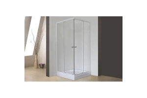 Душевой уголок Royal Bath 100х100 белый стекло прозрачное
