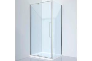 Душевой уголок Black&White Stellar Wind 90х90 хром стекло прозрачное