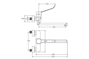 Смеситель для кухни Gappo хром - 2