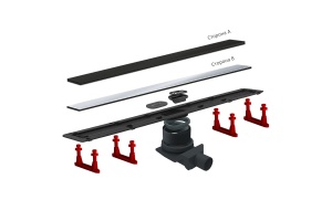 Душевой лоток Pestan Confluo Frameless Line 950 black glass - 3