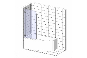 Шторка на ванну Ravak Rosa CVSK1 140/150 R Transparent, профиль блестящий - 3