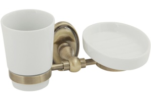 Стакан Veragio Bonjour VR.BNR-7843.BR с мыльницей, бронза
