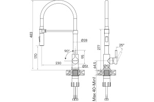 Смеситель для кухни Paulmark Halt сталь - 3