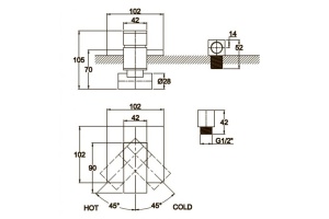 Смеситель для ванны KAISER Sonat (34177-1) - 2