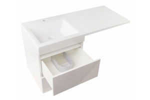 Тумба под раковину Style Line Даллас 110 Люкс Plus, белый (СС-00002350) - 3