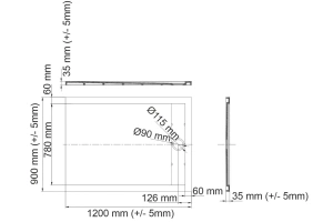 Поддон для душа Wasserkraft Mindel 120х90 белый матовый - 2