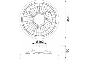 Светильник с вентилятором Mantra (люстры-вентиляторы) Turbo 8232 - 3