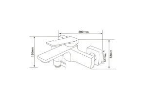 Смеситель для ванны Comforty черный матовый - 3