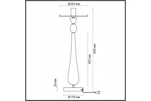 Основа для настольной лампы Odeon Light Standing Tower 4889/1T - 3