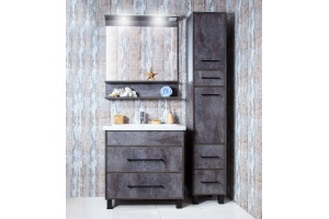 Тумба с раковиной Бриклаер Чили 80 цемент - 2