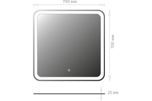 Зеркало Onika Магна 70 с подсветкой (207046) - 3