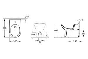 Биде напольное Villeroy & Boch O'Novo (5461 00 01) - 3