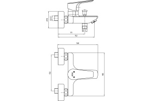 Смеситель E.C.A. Niobe 102102482EX для ванны с душем - 2