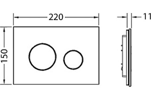 Кнопка смыва TECE Loop 9240653 зеленое стекло, кнопка хром - 2