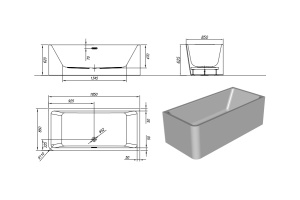 Акриловая ванна Kolpa San Electra 185х85 левая белая - 3