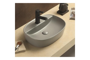 Раковина накладная CeramaLux NC 50.5 см светло-серый матовый (78239MH-5) - 2