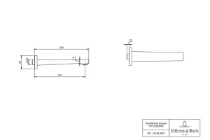Излив для ванны Villeroy & Boch Architectura Square черный, матовый (TVT125002000K5) - 3