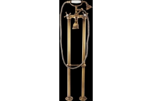 Смеситель напольный для ванны Rav Slezak Morava retro золото