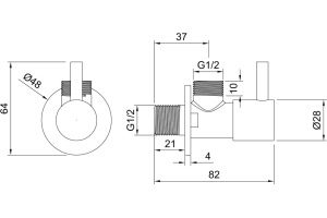 Вентиль Allen Brau Priority Round 5.31026-00 угловой, хром - 2