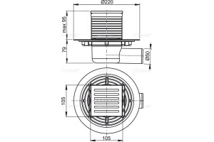 Душевой трап AlcaPlast  (APV103) - 2