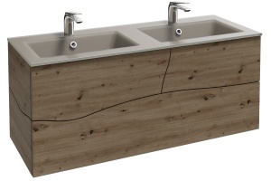 Раковина мебельная двойная Jacob Delafon Sherwood 120 бежевый матовый - 2