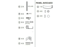 Крепление панели RAVAK Avocado (B28000000N) - 2