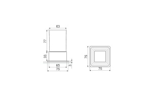 Стакан для зубных щеток Excellent Riko хром - 3