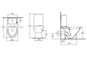 Напольный унитаз Ideal Standard Tesi AquaBlade белый (V335101) - 2