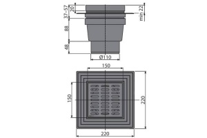 Душевой трап AlcaPlast  (APV11) - 2