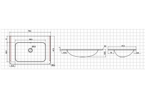 Мебельная раковина Vincea 80 белая - 2