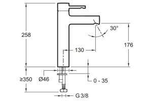 Смеситель Jacob Delafon Cuff E98299-CP для раковины - 3