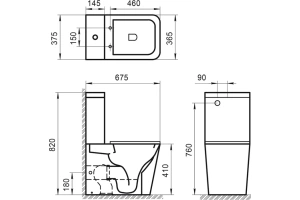 Унитаз-компакт BelBagno Ardente-R с бачком и крышкой белый - 3