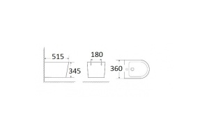 Биде подвесное Weltwasser WW SALZBACH 005 MT-BL матовый черный (10000003771) - 2