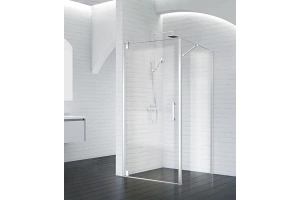 Душевая стенка BelBagno Marmi 80х195 профиль хром стекло прозрачное - 2