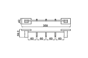 Планка с 3-мя крючками Gappo G0716-36 - 2