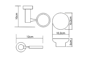 Мыльница с держателем Wasserkraft хром - белый - 3