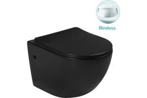 Унитаз подвесной SantiLine SL-5018MB безободковый, с микролифтом - 2