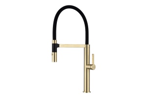 Смеситель для кухни Paulmark Leader светлое брашированное золото