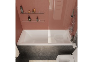 Шторка на ванну STWORKI Стокгольм GV-861 MT 50х150 см, профиль хром матовый - 2